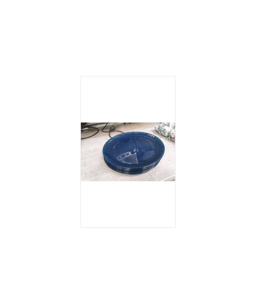 ASSIETTE BLEUE VERRE LE LOT