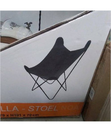 FAUTEUIL PAPILLON METAL ET TISSU