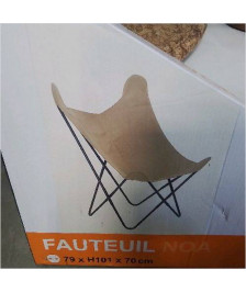 FAUTEUIL PAPILLON METAL ET TISSU