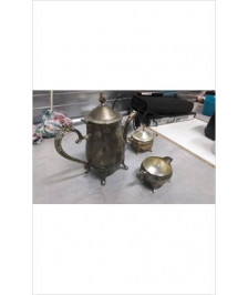 THEIERE+ SUCRIER + POT A LAIT METAL