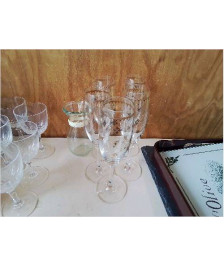 LOT DE 5 FLUTES AVEC MOTIF 