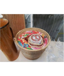 THÉIÈRE CHINOISE DANS SON PANIER 