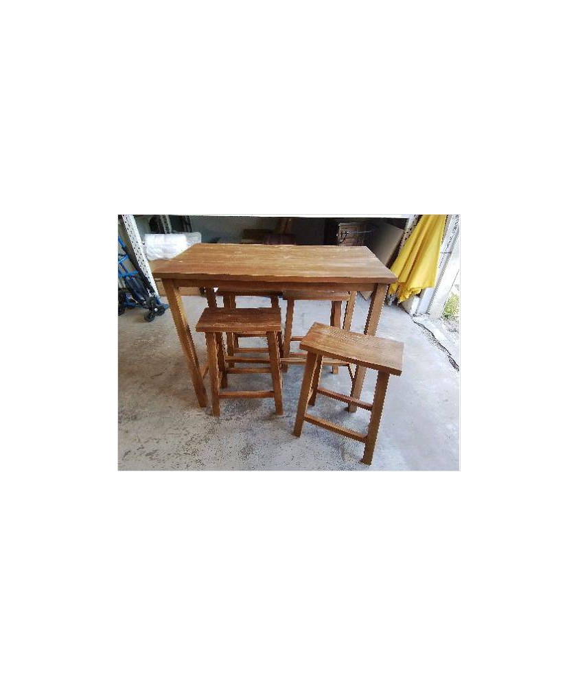 SET REPAS EN BOIS RECYCLÉ REF AL33-HL