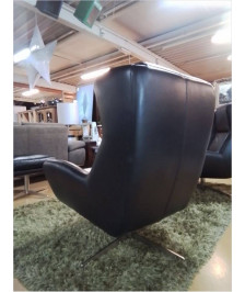 FAUTEUIL CUIR + REPOSE PIED