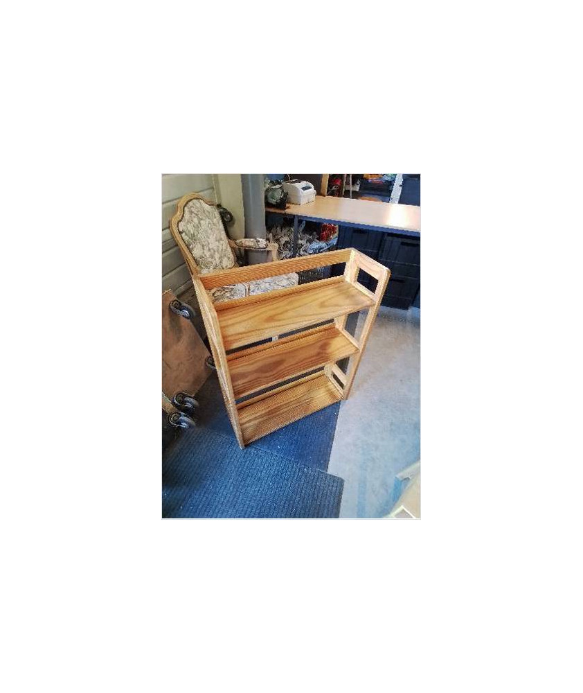 ÉTAGÈRE PLIANTE 3 TABLETTES PIN