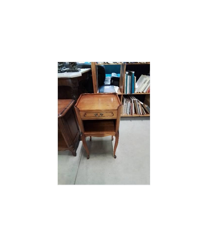 CHEVET  BOIS CLAIR 1 TIROIR 1 NICHE STYLE LOUIS XV