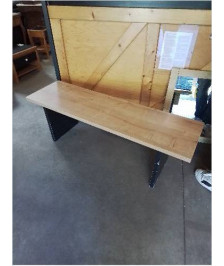BANC BOIS CLAIR PIÈTEMENT BOIS NOIR 