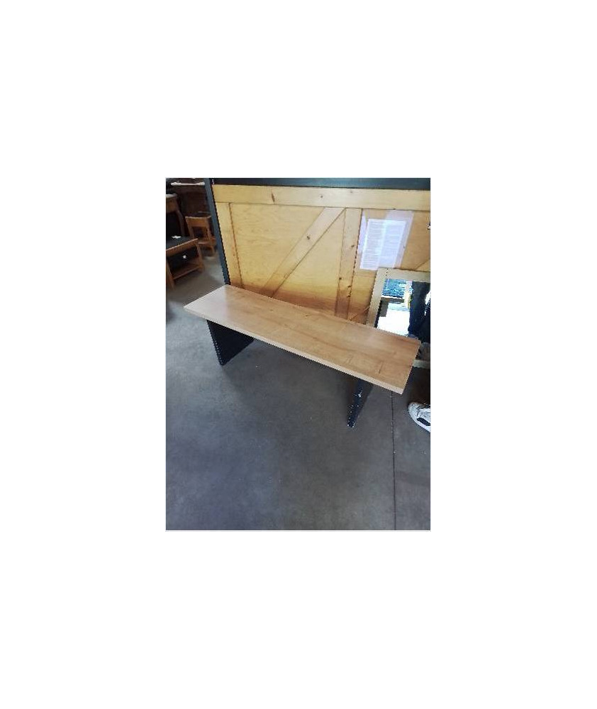 BANC BOIS CLAIR PIÈTEMENT BOIS NOIR 