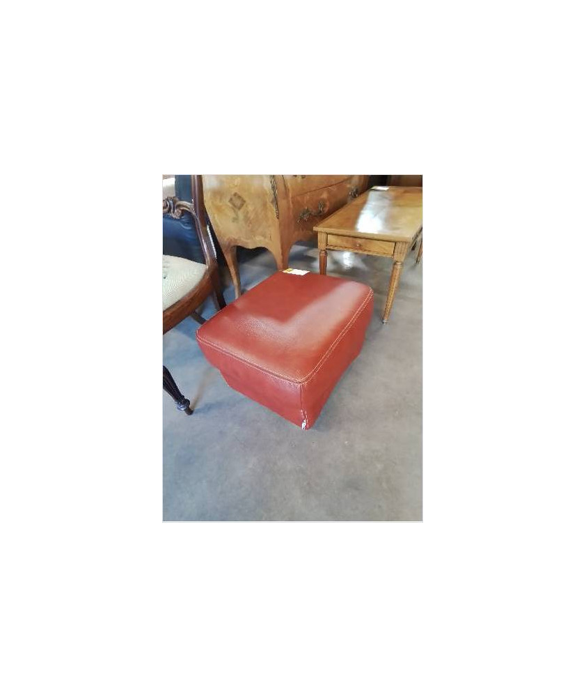 POUF CUIR ROUGE BARDI ITALY