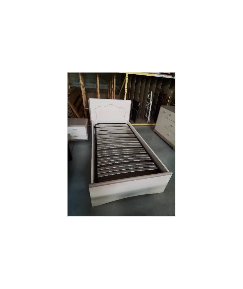 LIT A TIROIR BOIS CRÈME AVEC SOMMIER 90X190 GAUTIER 