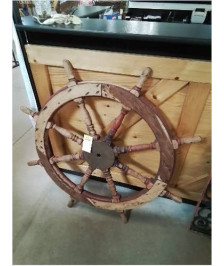 BARRE A ROUE DE NAVIGATION FIN XIXE DEBUT XXE 113 CM