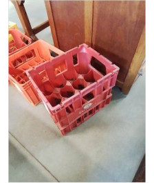 CASIER A BOUTEILLES RÉSINE ROUGE CARROUSEL