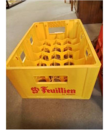 CASIER A  BOUTEILLES RÉSINE JAUNE ST FEUILLIEN