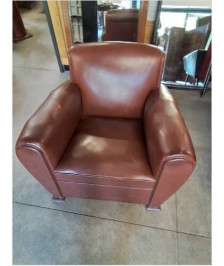 FAUTEUIL CLUB SKAÏ CHOCOLAT MILIEU XXE
