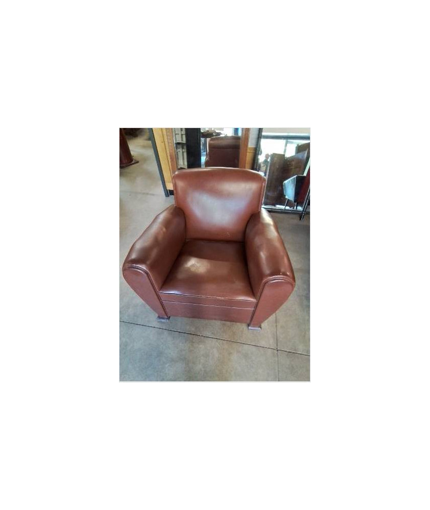 FAUTEUIL CLUB SKAÏ CHOCOLAT MILIEU XXE