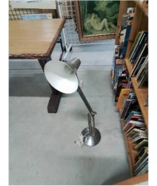 LAMPE D’ATELIER ARTICULÉE ET ORIENTABLE MÉTAL CHROMÉ ANNÉES 50