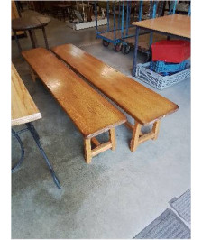 BANC A ENTRETOISE CHÊNE CLAIR 2M