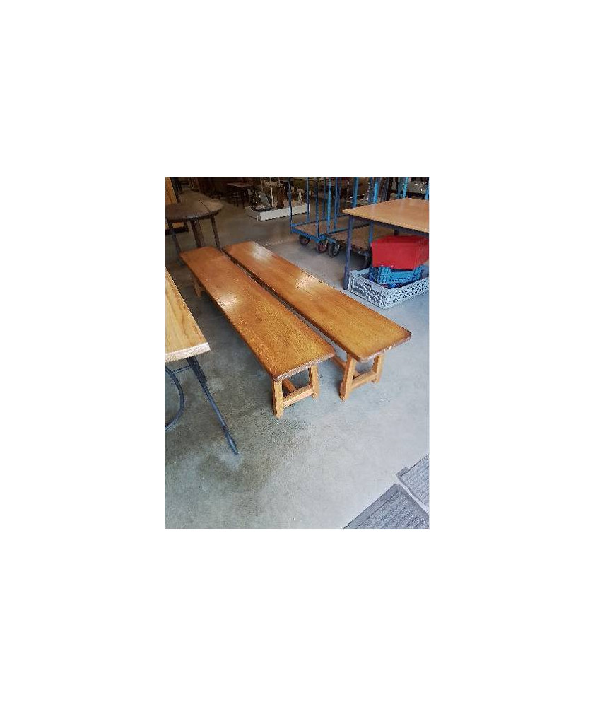 BANC A ENTRETOISE CHÊNE CLAIR 2M