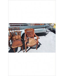 FAUTEUIL BARBER BOIS CANNEE