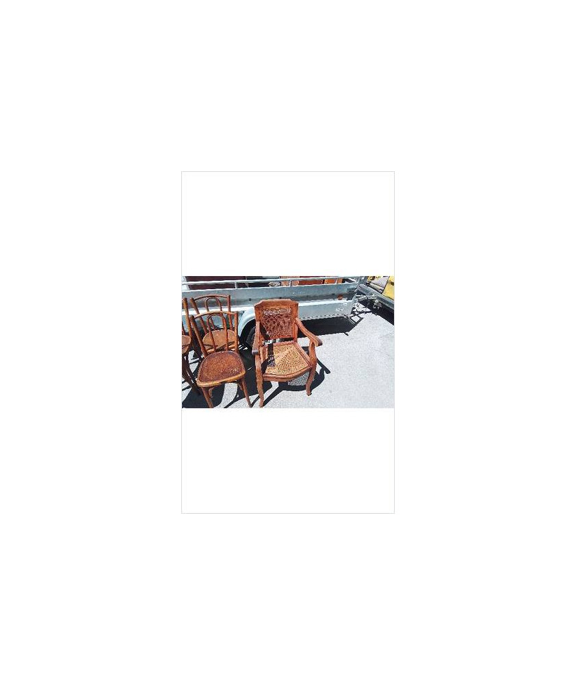 FAUTEUIL BARBER BOIS CANNEE