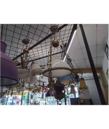 SUSPENSION MONTE ET BAISSE CERAMIQUE LAITON ET OPALINE