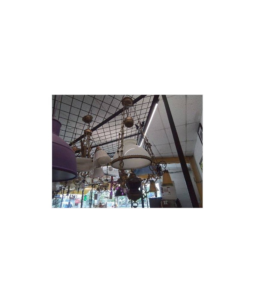 SUSPENSION MONTE ET BAISSE CERAMIQUE LAITON ET OPALINE