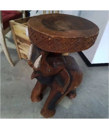 TABOURET BOIS ELEPHANT