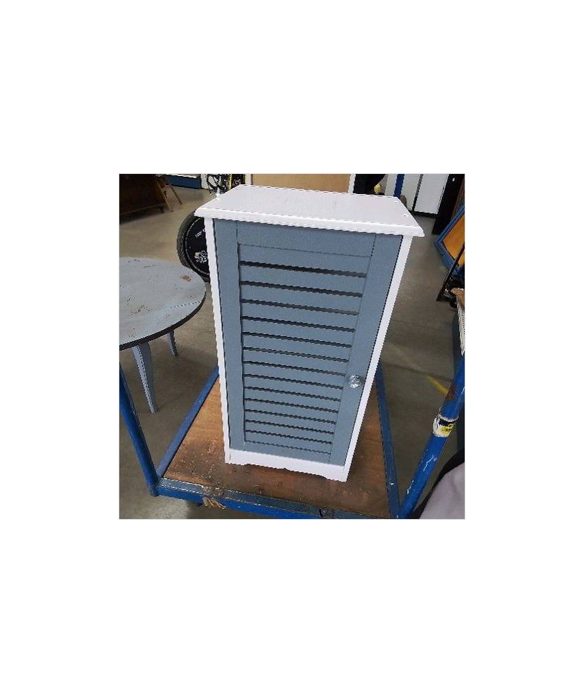MEUBLE DE SDB BOIS GRIS BLANC
