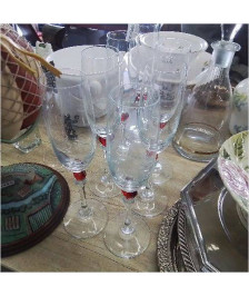 LOT DE 7 FLUTES 