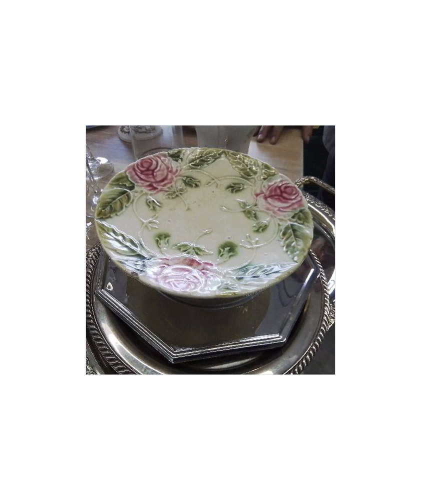 PLAT A GATEAUX MOTIF ROSES