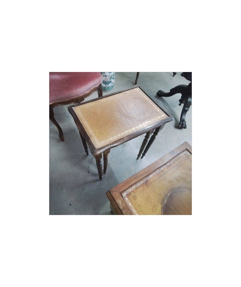 TABLES GIGOGNES DESSUS CUIR