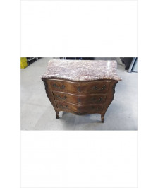 COMMODE 3 TIROIRS DESSUS MARBRE 