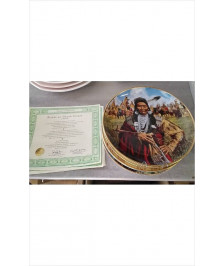 DECO ASSIETTE PORCELAINE -INDIEN - LE LOT (CERTIFICAT)