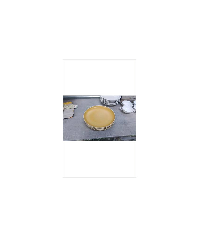 ASSIETTES JAUNES X4 