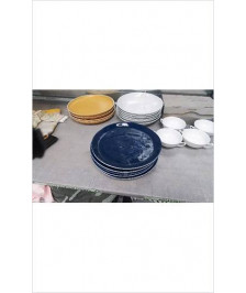ASSIETTES BLEU X5 