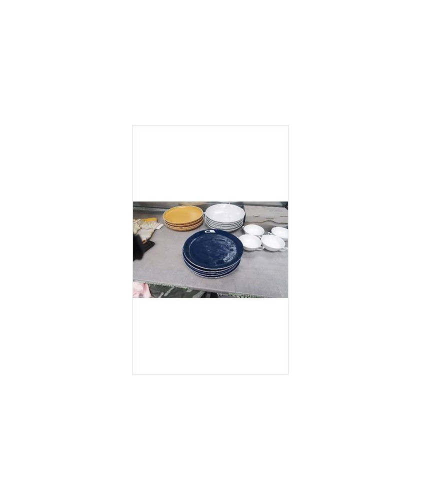 ASSIETTES BLEU X5 