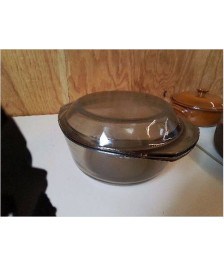 PLAT EN PYREX FUMÉ SHELL