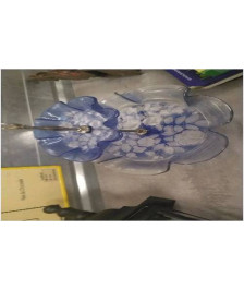 PLATEAU PRESENTATION 2 ETAGES - VERRE BLEU