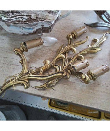 PAIRE D’APPLIQUES BRONZE 