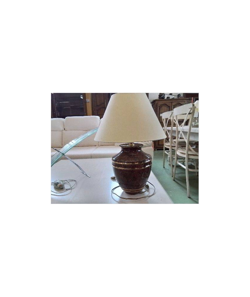 LAMPE A POSER EN GRES ÉMAILLÉ 