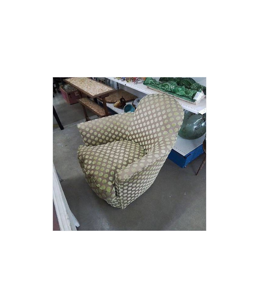 FAUTEUIL MOTIFS POIS VINTAGE 