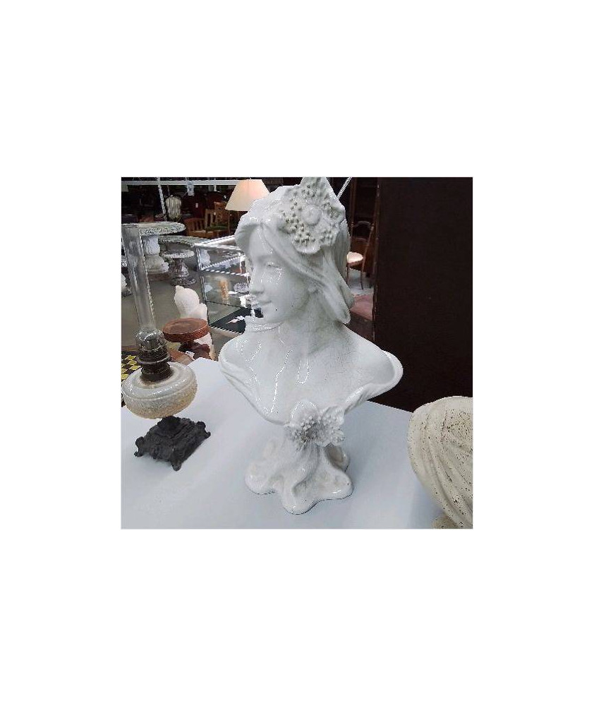 BUSTE FAIENCE CRAQUELÉE 