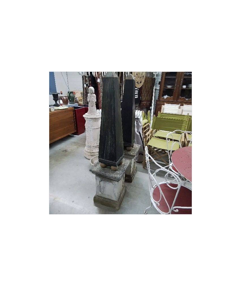 COLONNE + OBELISQUE LA PAIRE