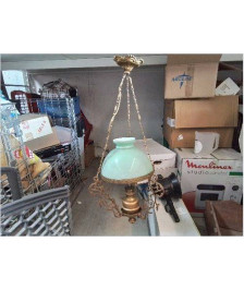 SUSPENSION DORÉ AVEC OPALINE 