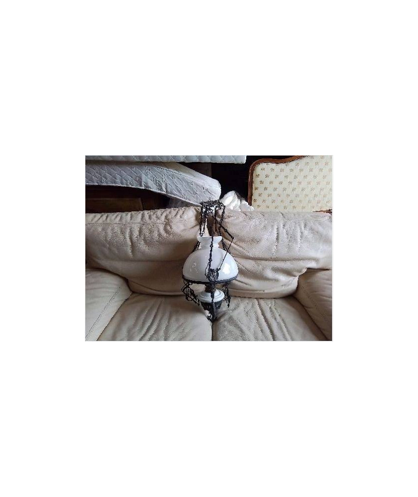 SUSPENSION NOIRE AVEC OPALINE 