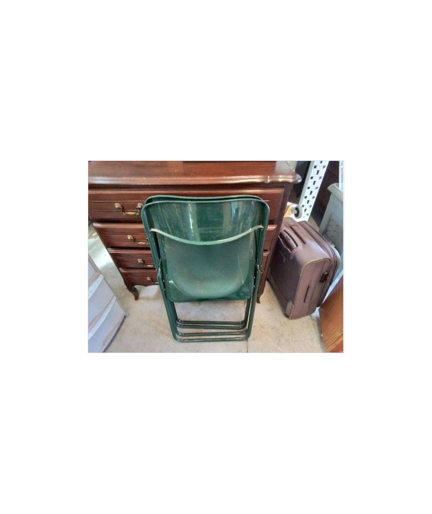 CHAISE VERTE PLIANTE DE JARDIN 