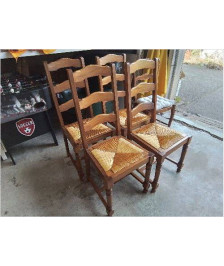 CHAISE PAILLÉE EN CHÊNE 