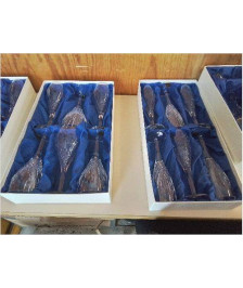 COFFRET BLEU LOT DE 6 VERRES EN CRISTAL