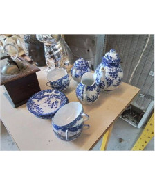 SERVICE JAPONNAIS PORCELAINE BLEU 
