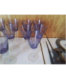 LOT DE 5 VERRES VIOLET 